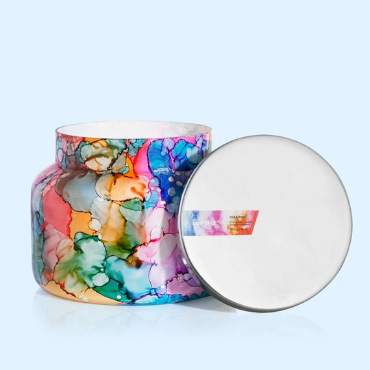 Capri Blue - Jumbo Rainbow Watercolor Volcano Candle 48 oz.