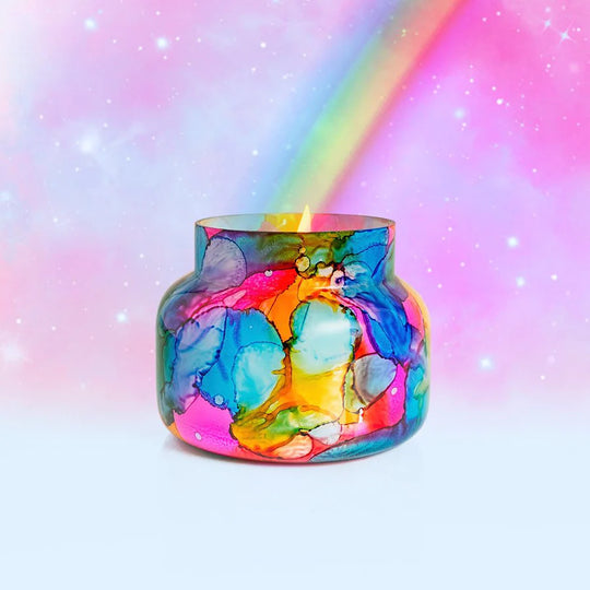 Capri Blue - Rainbow Watercolor Volcano Candle 19 oz.