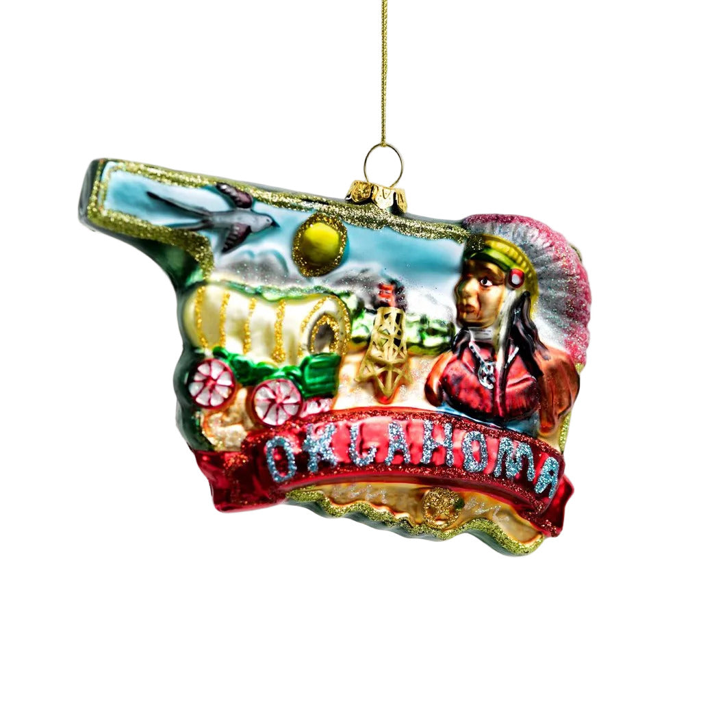 Oklahoma Glass Ornament