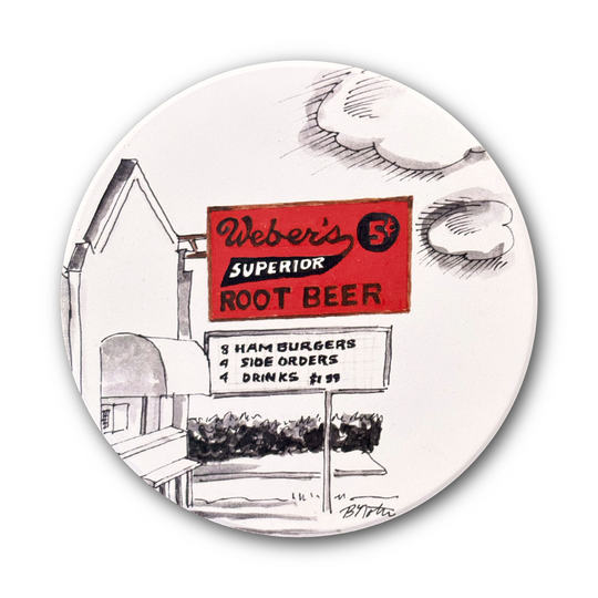 Weber’s Root Beer & Hamburgers Coaster