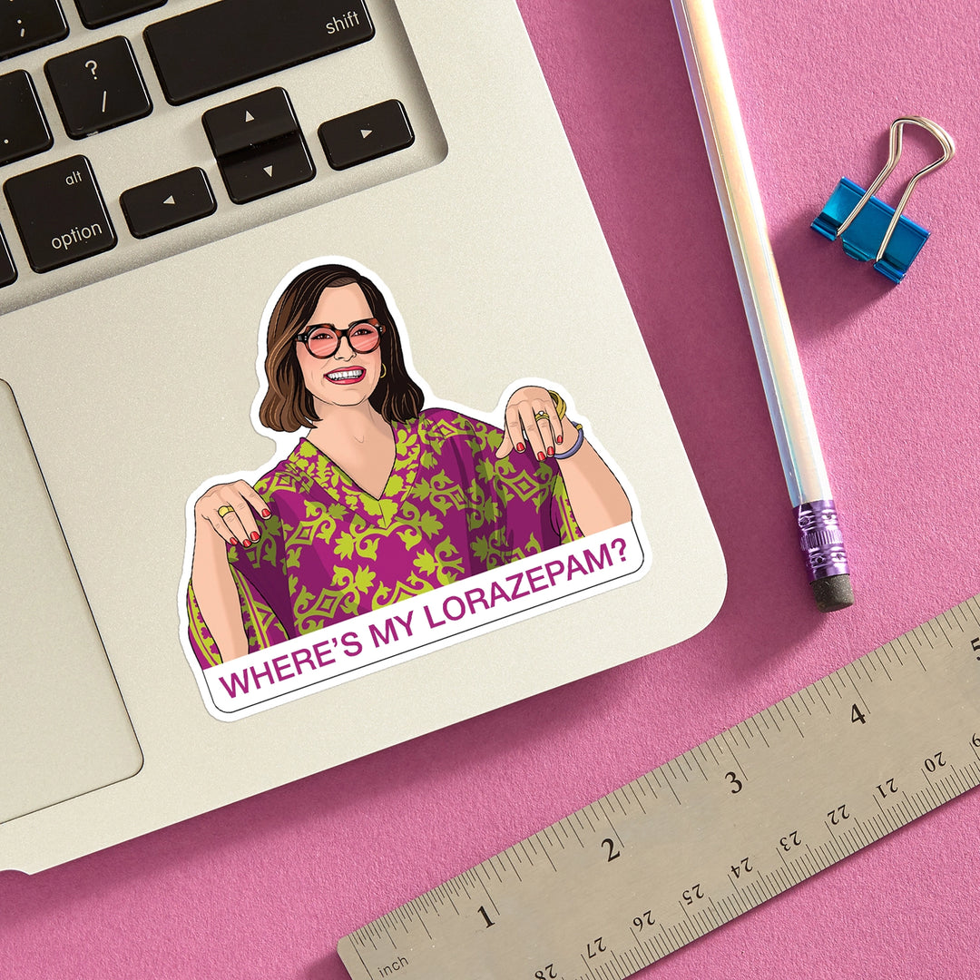 Where's My Lorezapam? White Lotus Sticker
