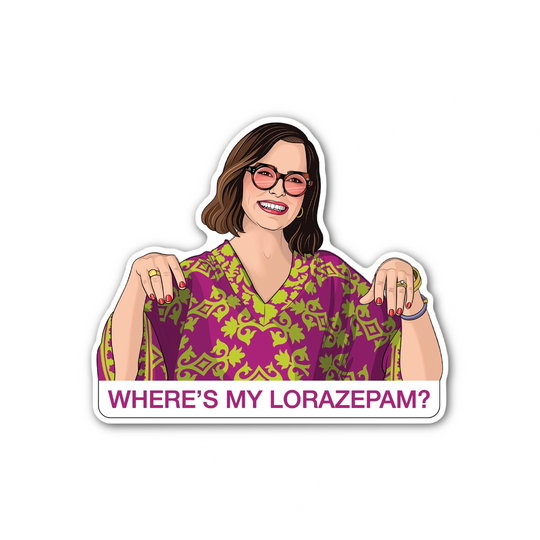 Where's My Lorezapam? White Lotus Sticker