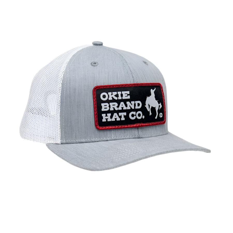 Okie Brand Hat Bronc Grey/White Hat