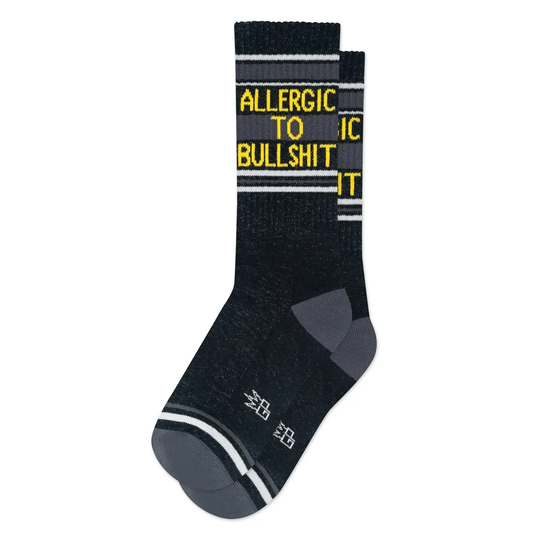 Allergic To Bullshit Gym Crew Socks