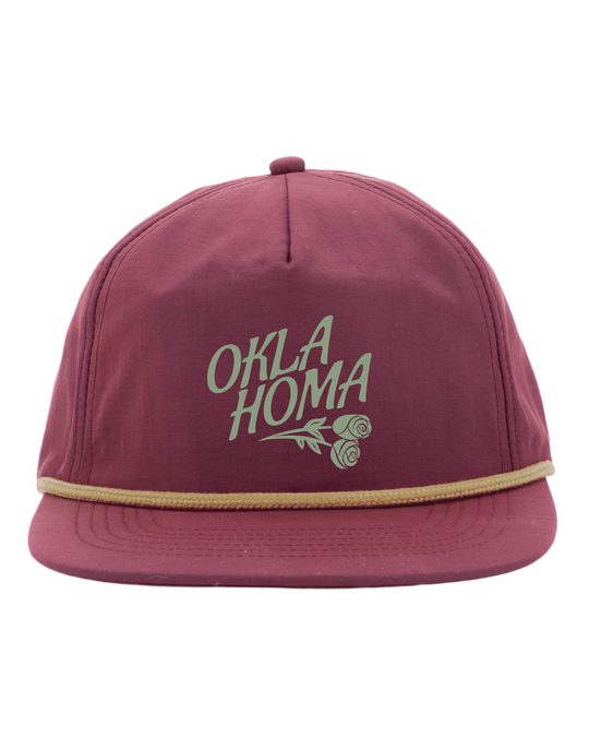 Oklahoma Rose Embroidered Hat